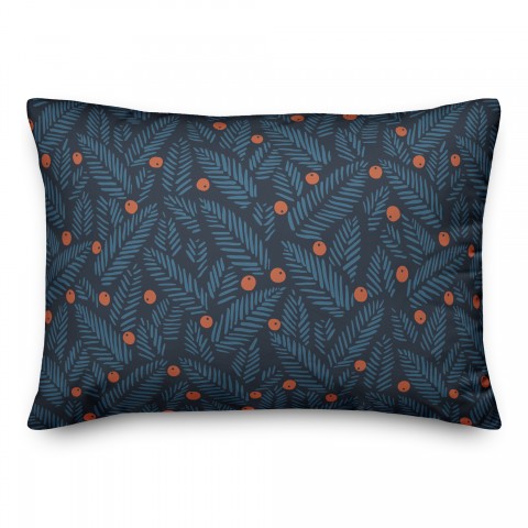 Simple Christmas Foliage  14x20 Spun Poly Pillow