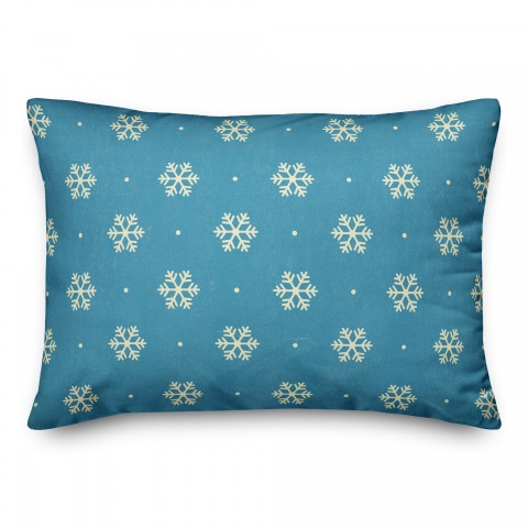 Simple Snowflaks  14x20 Spun Poly Pillow