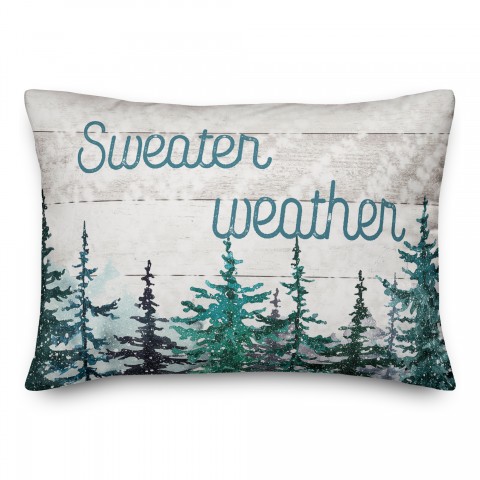 Sweater Weather Trees 14x20 Spun Poly Pillow