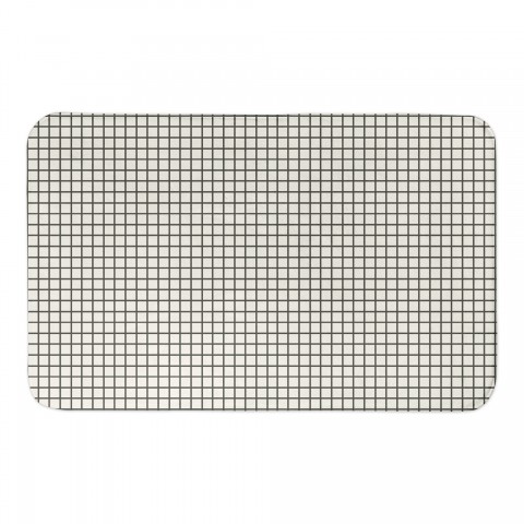 Dark On Light Grid 34x21 Bath Mat