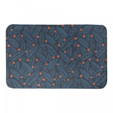 Simple Christmas Foliage 34x21 Bath Mat