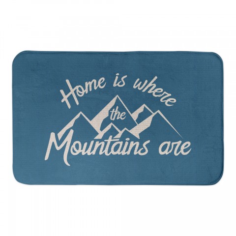 Home Mountains Are Blue 34x21 Bath Mat