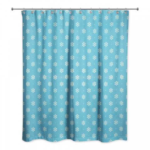 Simple Snowflake 71x74 Shower Curtain