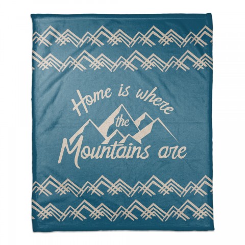 Home Mountains 50x60 Coral Fleece Blanket