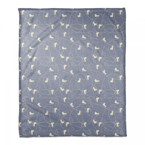 Skating Ice Skates 50x60 Coral Fleece Blanket
