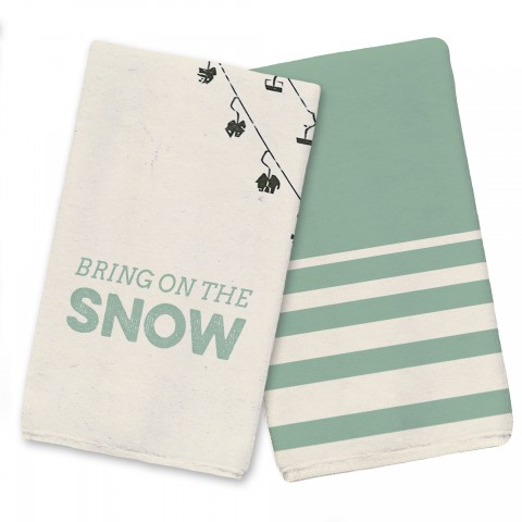 Ski Lift Slopes Snow Textiles Collection