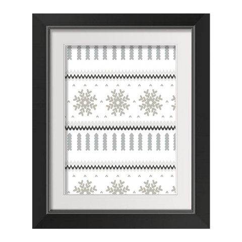 Knit Grey 11x14 Black Framed Print Under Glass
