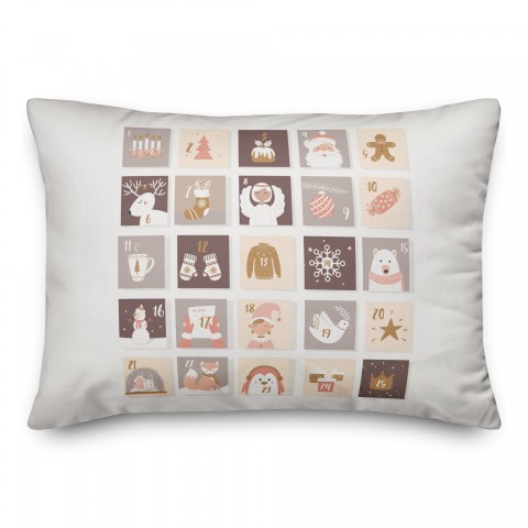 Advent Days Christmas 14x20 Spun Poly Pillow