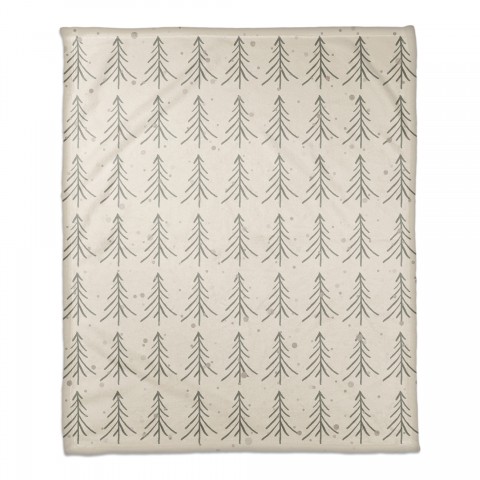 Tree Winter Snow 50x60 Coral Fleece Blanket