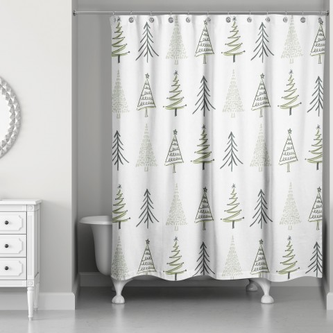 Snow Globe 71x74 Shower Curtain