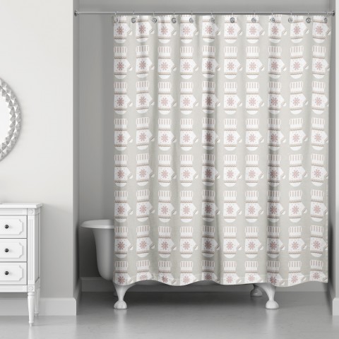 Warm And Cozy Mittens 71x74 Shower Curtain