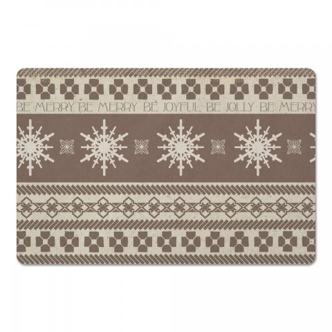 Christmas Neutral Sweater 27x18 Floor Mat