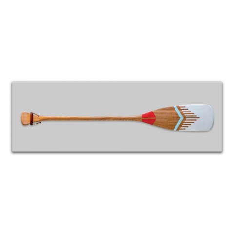 White Aqua Oar 36x12 Canvas Wall Art