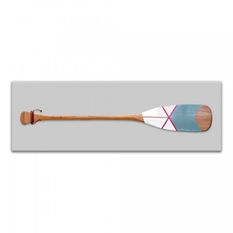 Teal Oar 36x12 Canvas Wall Art