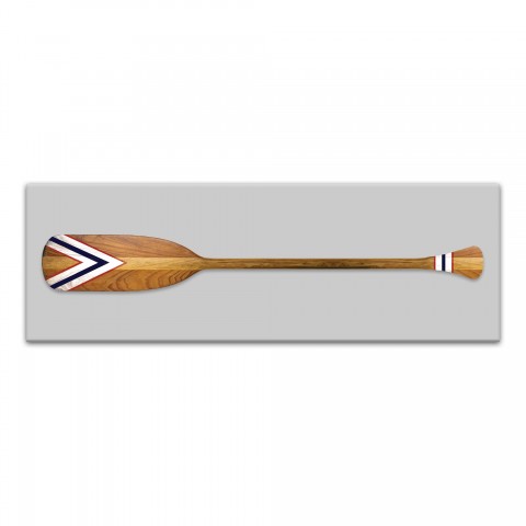 Patriotic Chevron Oar 36x12 Canvas Wall Art