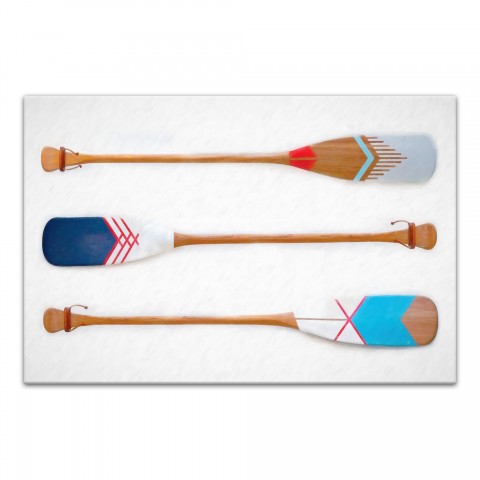 Smooth Oar Set 36x24 Canvas Wall Art
