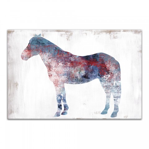 Patriotic Horse 36x24 Canvas Wall Art