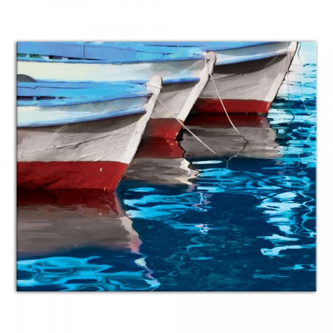 Colorful Boats 24x20 Canvas Wall Art