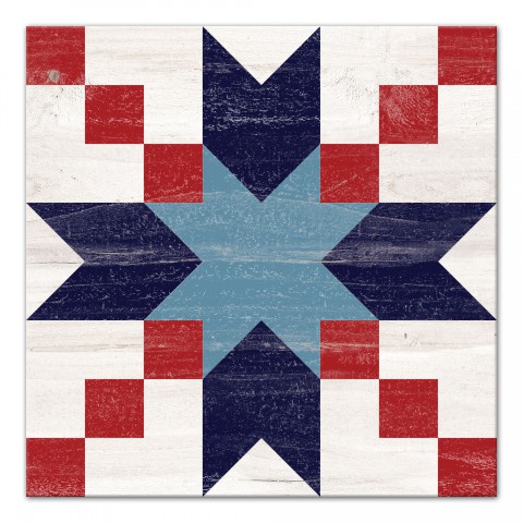 Patriotic Starburst 20x20 Canvas Wall Art