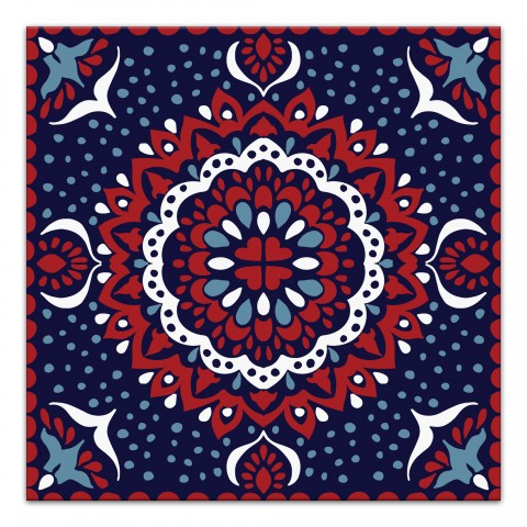 Medallion Dots 20x20 Canvas Wall Art