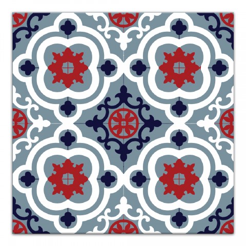 Folk Tile 20x20 Canvas Wall Art