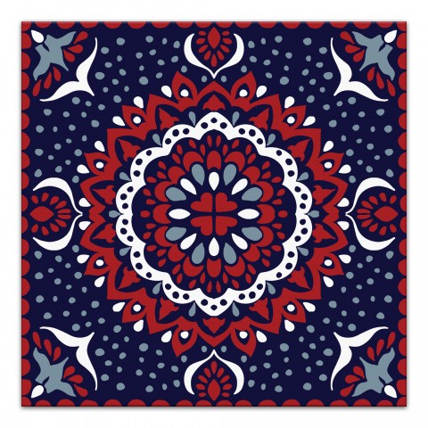 Medallion Dots 20x20 Canvas Wall Art