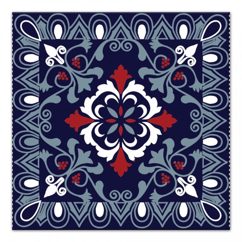 Blue Patriotic Tile 16x16 Canvas Wall Art