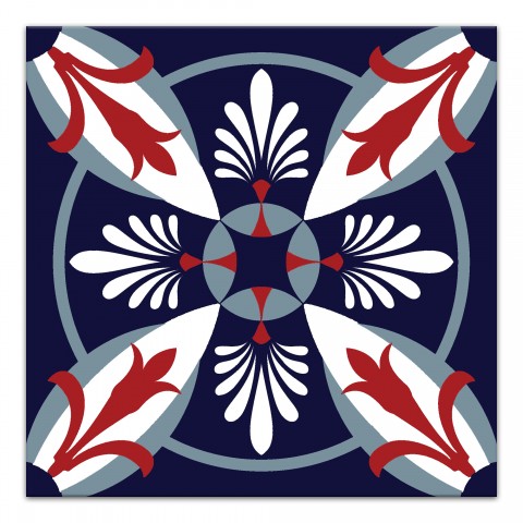 Simple Patriotic Tile 20x20 Canvas Wall Art