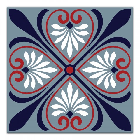Festive Patriotic Tile 20x20 Canvas Wall Art