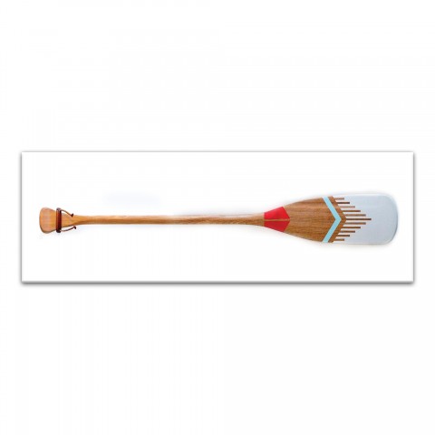 Red Blue Oar 36x12 Canvas Wall Art