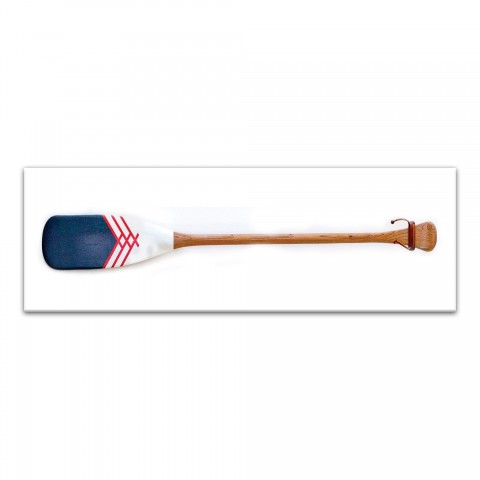 Navy Red Oar 36x12 Canvas Wall Art