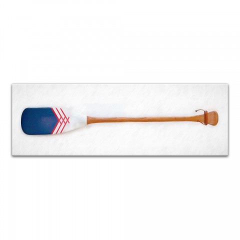 Smooth Navy Red Oar 36x12 Canvas Wall Art