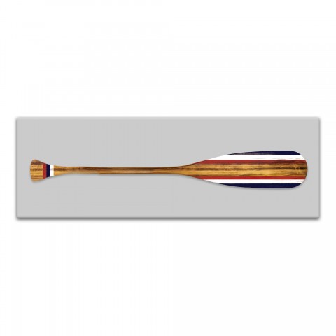 Red White Blue Oar 36x12 Canvas Wall Art