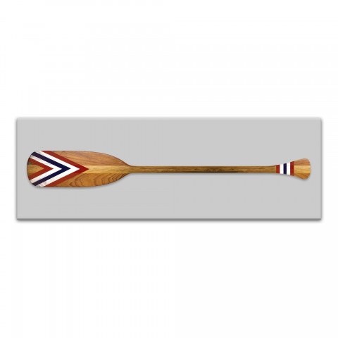 Chevron Patriotic Oar 36x12 Canvas Wall Art