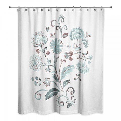 Paisley Floral  Shower Curtain