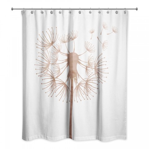 Washed Out Dandelion  Shower Curtain