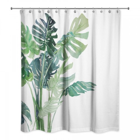 Houseplant Print  Shower Curtain