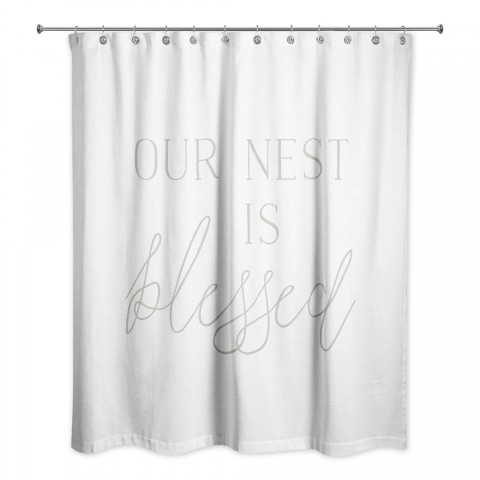 Our Nest Is Blessed  Shower Curtain