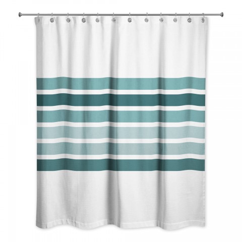 Gradient Stripes  Shower Curtain