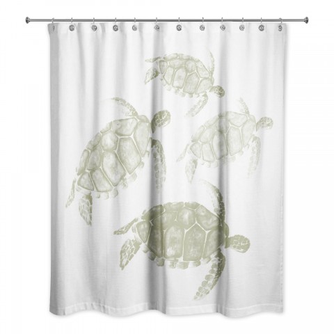 Sea Turtle Team  Shower Curtain