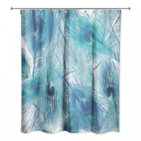 Peacock Feathers  Shower Curtain