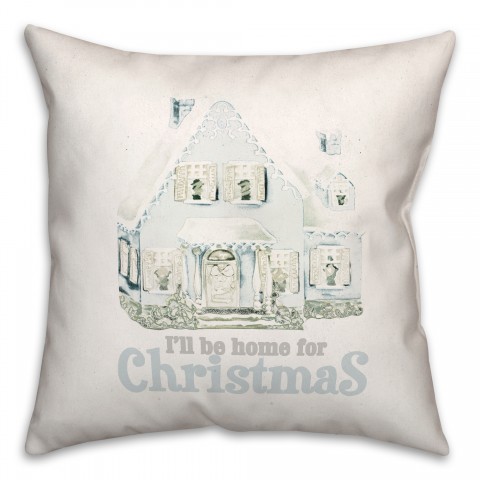 Home For Christmas 18x18 Spun Poly Pillow