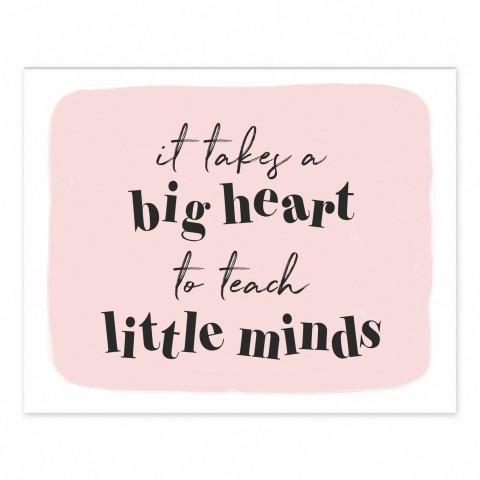 Big Heart To Teach 10 10x8 Tabletop Canvas