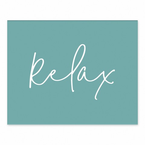 Relax Script 10 10x8 Tabletop Canvas