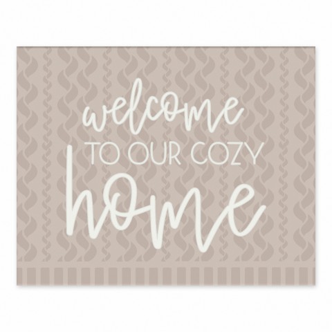 Welcome Cozy Home 10 10x8 Tabletop Canvas