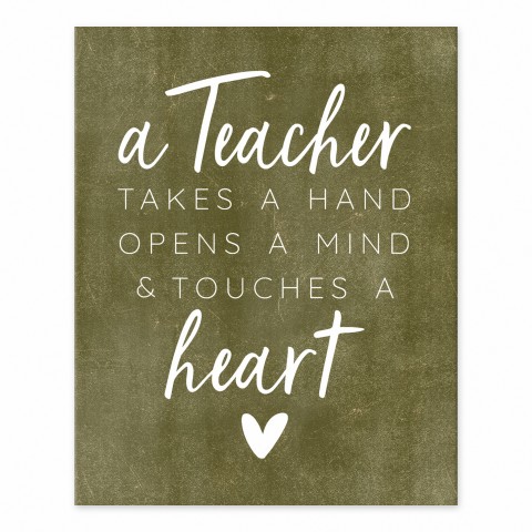 Teacher Touches A Heart  Wall Art