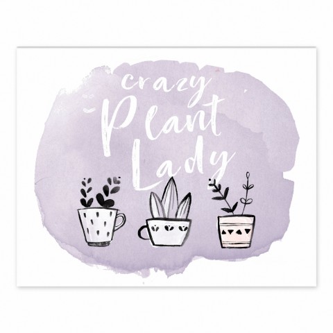 Crazy Plant Lady 10 10x8 Tabletop Canvas