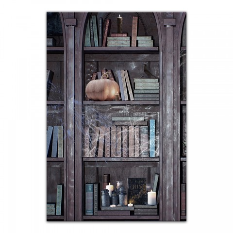 Haunted Library Compilation Left 20x30 Canvas Wall Art