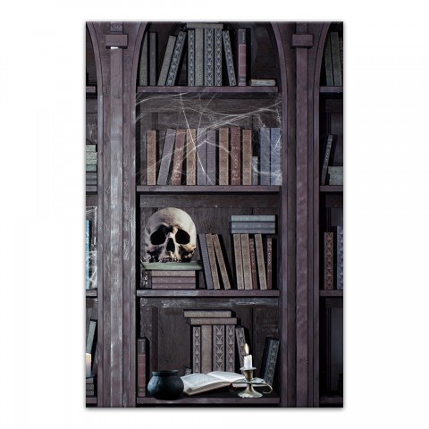 Haunted Library Compilation Right 20x30 Canvas Wall Art