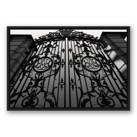 Haunted Iron Gate 20x30 Black Floating Framed Canvas